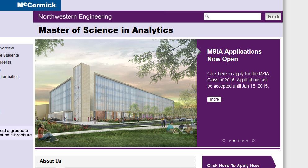 Northwestern University, Master of Science in Analytics