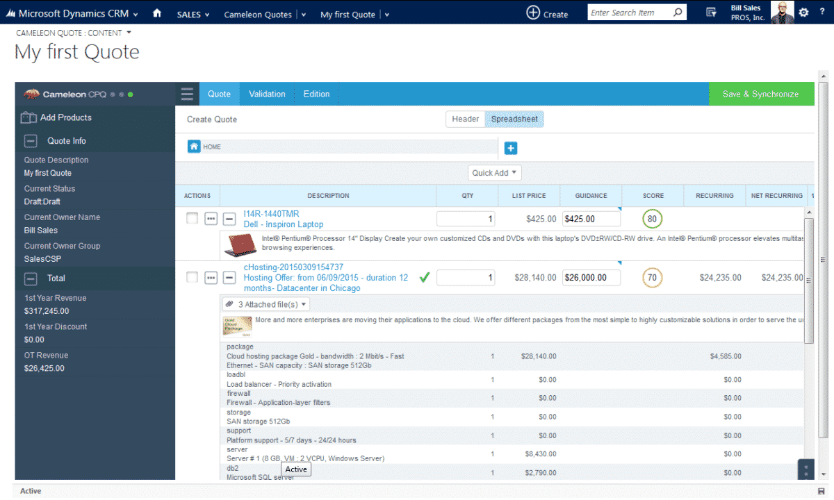 PROS ConfigurePriceQuote with Predictive Pricing for Microsoft