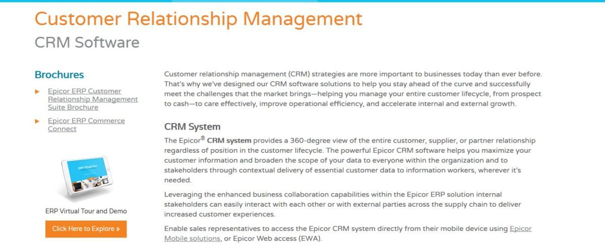 Epicor Crm In 2020 Reviews Features Pricing Comparison Pat Research B2b Reviews Buying Guides Best Practices