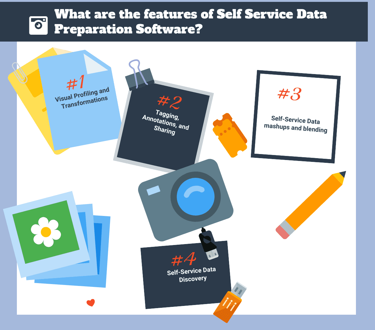 What are the features of Self Service Data Preparation Software