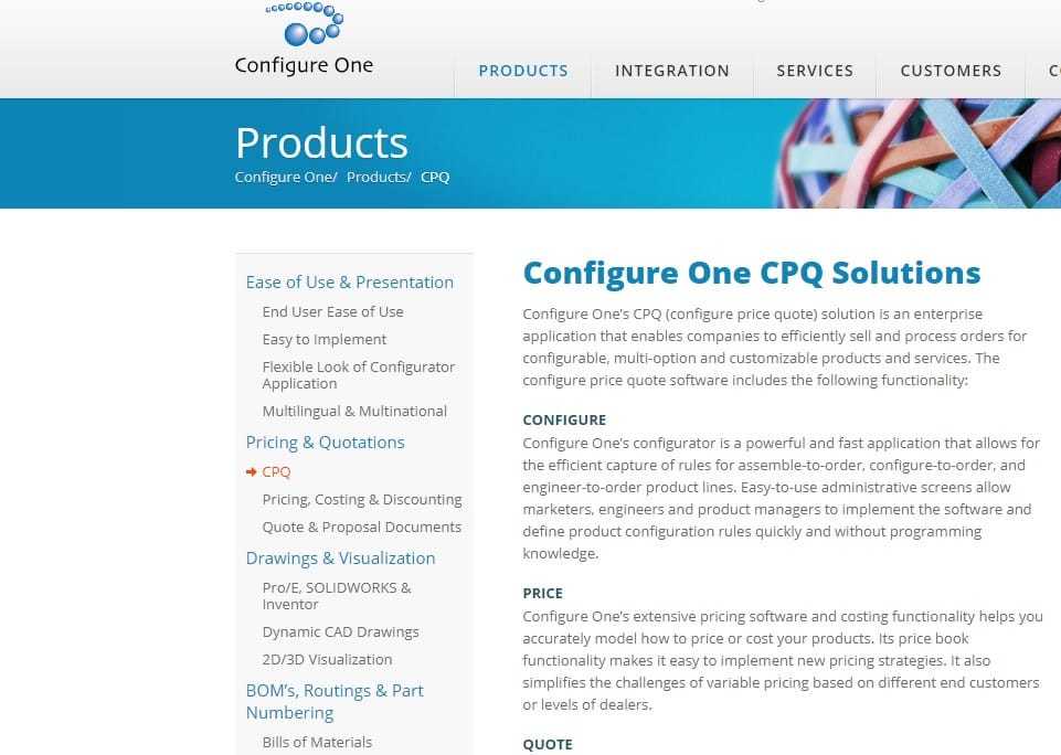 Configure One Cpq In 21 Reviews Features Pricing Comparison Pat Research B2b Reviews Buying Guides Best Practices