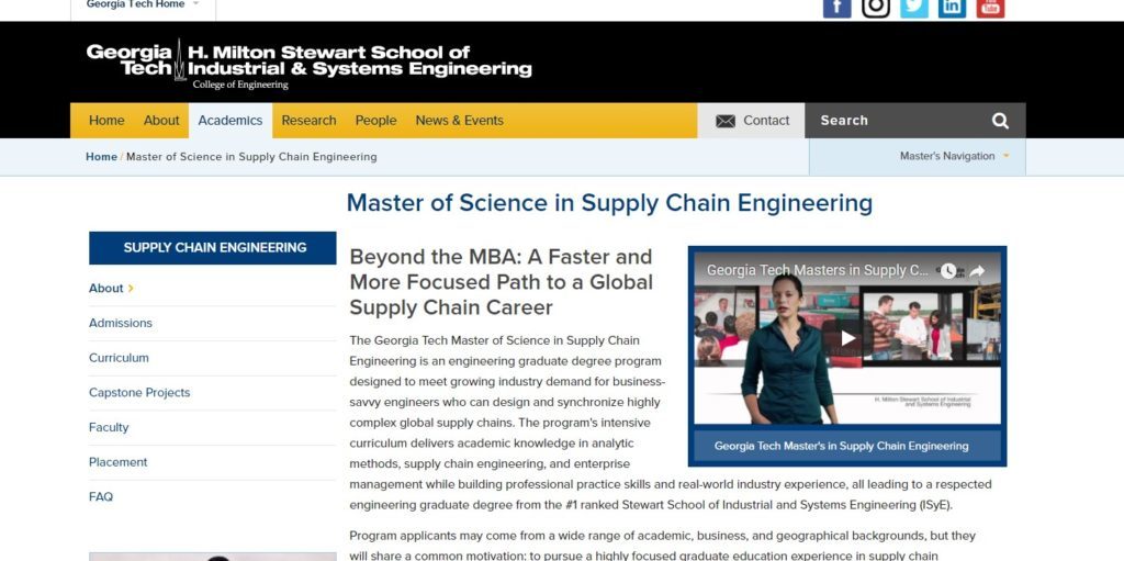 georgia institute of technology online master of science in analytics