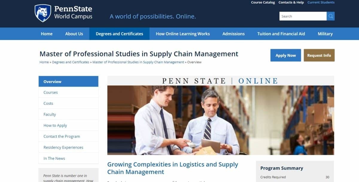 Top 6 Online Supply Chain Management Masters Programs in 2022 Reviews, Features, Pricing