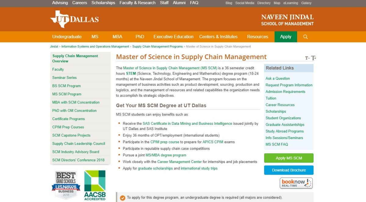 texas state sponsored ms data analysis programs
