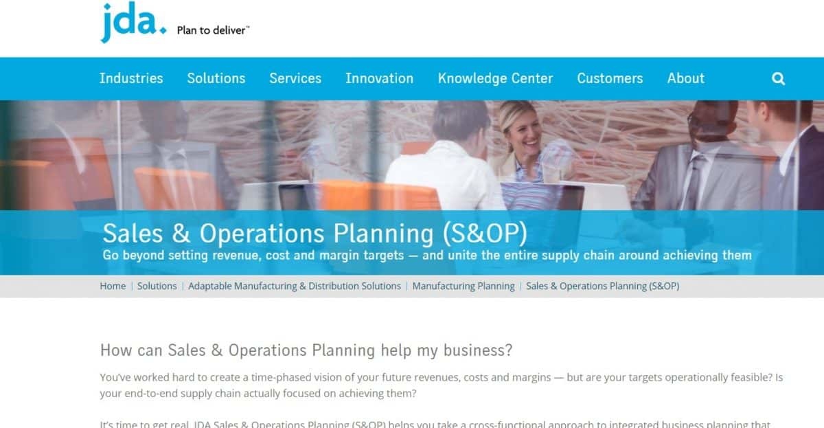 JDA S&OP in 2024 Reviews, Features, Pricing, Comparison PAT RESEARCH B2B Reviews, Buying