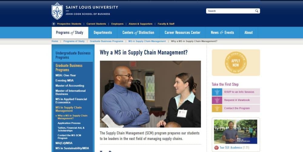 Saint Louis University, MS in Supply Chain Management - 2020 Reviews, Features, Pricing ...