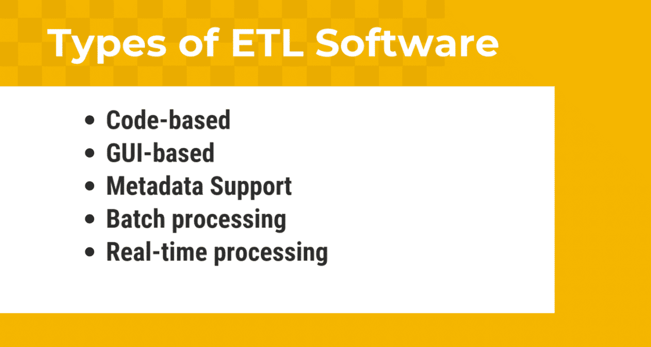 What are the Types of ETL Software