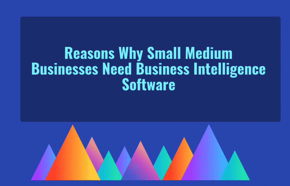Why Small Businesses Need Business Intelligence Software Reasons Why Small Medium Businesses Need Business Intelligence Software