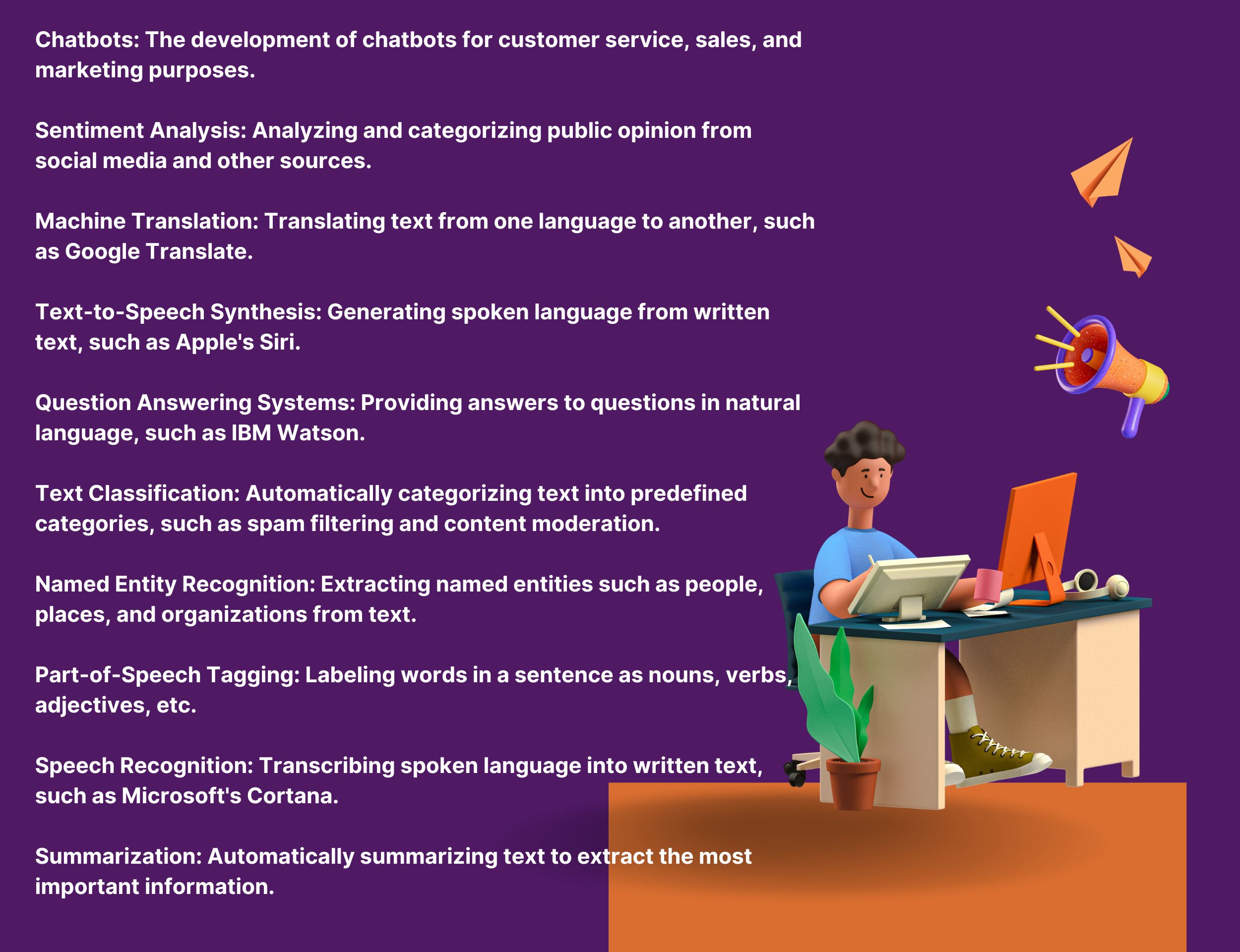 Example projects in the field of Natural Language Processing